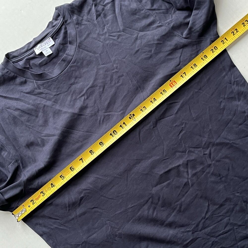 Sunspel Long Sleeve Riviera T-Shirt Navy Men’s M Midweight Cotton James Bond 007 - Picture 4 of 9